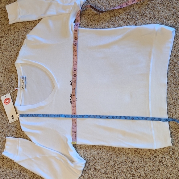 CCO⬇️ Wildfox NWT misspelled white V neck "Caffiene Dream" NWT - Picture 12 of 16